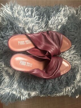 Paris Texas burgundy mule